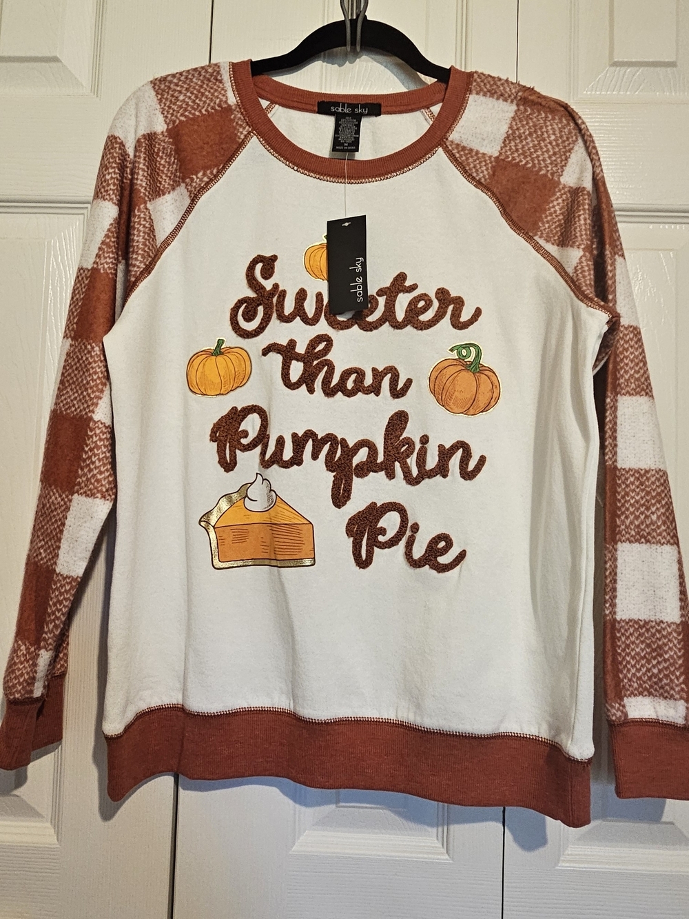 Soble Sky 'Sweeter Than Pumpkin Pie' Crewneck Sweater - Cream & Rust